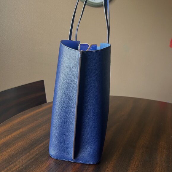 Kate Spade Suite Large Work Tote Parisian Navy Leather - Picture 6 of 13